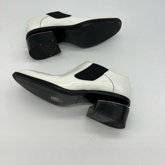 Alexander Wang Kori White Leather Cutout Heel Chelsea Ankle Boots Size 6 - Picture 16 of 16
